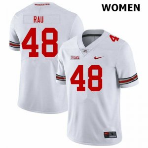Women's Ohio State Buckeyes #48 Corey Rau White Nike NCAA College Football Jersey Season VOE2044YF